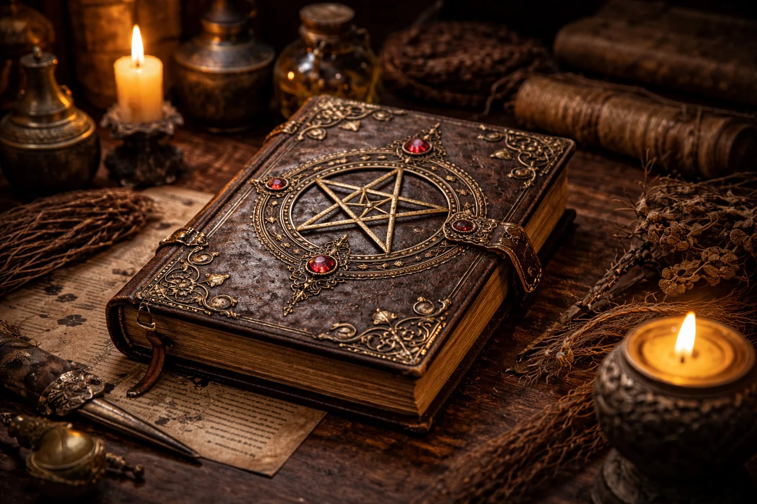 Il grimorio è un libro di conoscenze magiche strutturato come compendio pratico.