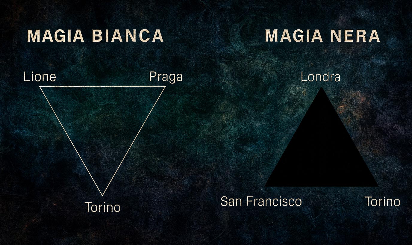 Triangolo della magia a Torino Esoterica con collegamenti a Praga, Lione, Londra e San Francisco