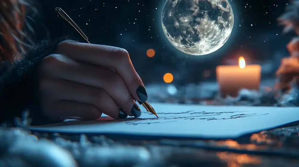 Carta e Strumenti di Scrittura di Luna Piena