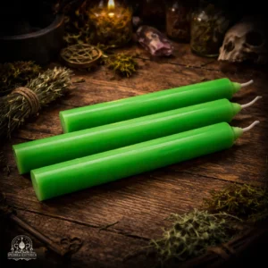 Candela Color Verde Smeraldo Premium 22 cm