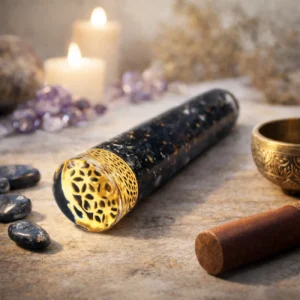 bacchetta orgonite con tormalina nera