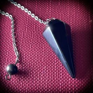 Pendolo conico in ossidiana nera 3,5 cm