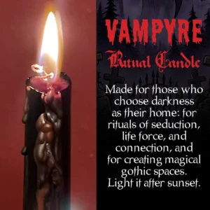 Candela nera Lacrime di Vampiro, 25 cm